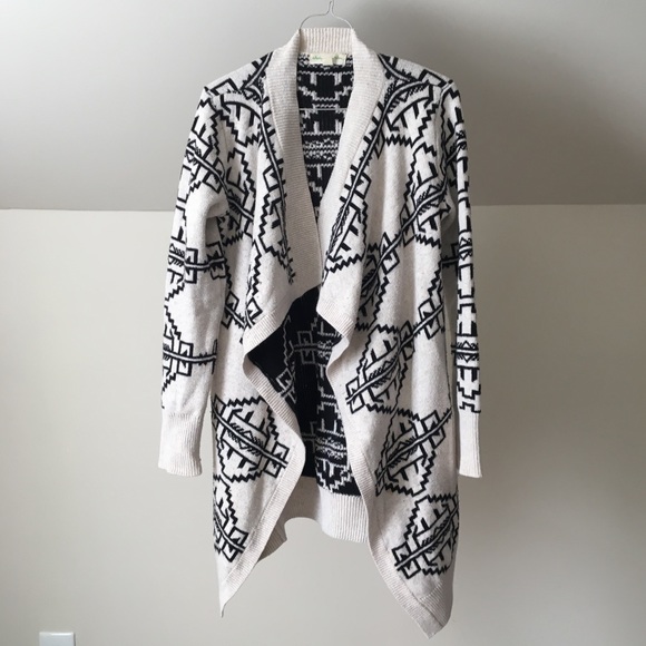 Staring at Stars Sweaters - UO STARING AT STARS Cream Aztec Long Cardigan